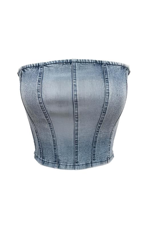 DENIM DARLING CORSET TOP